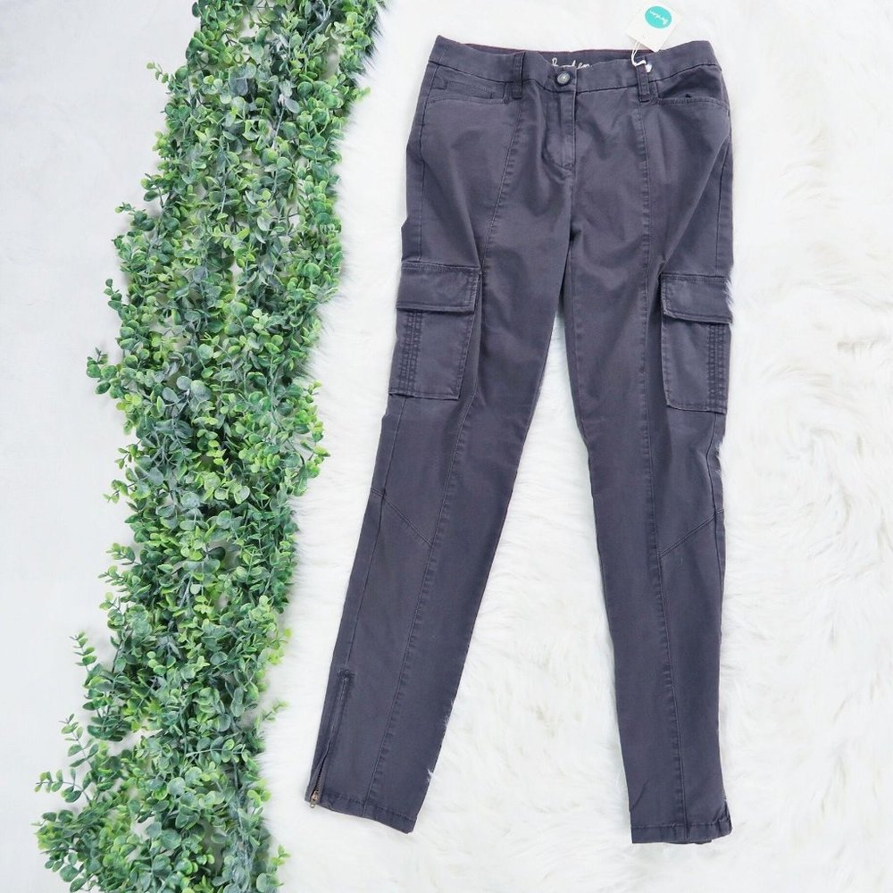 Nwot Boden Cargo Zip Payne's Gray Skinny Pants 6